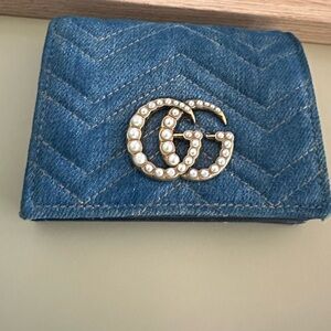 Denim Blue Quilted Wallet